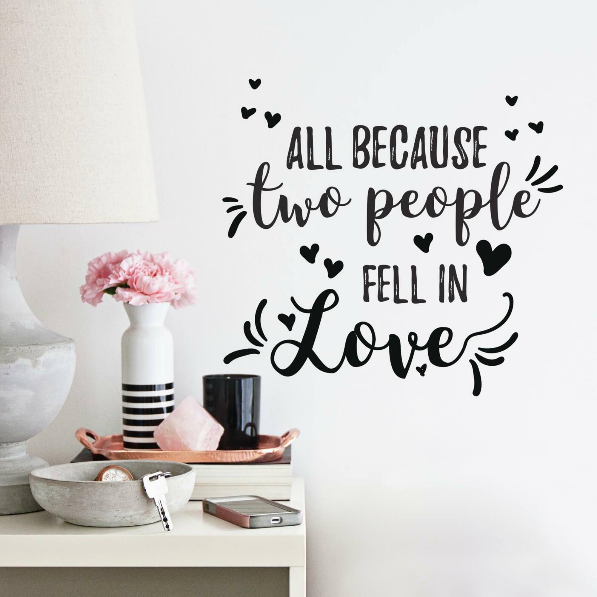 RoomMates Two People Fell In Love Peel & Stick Decals